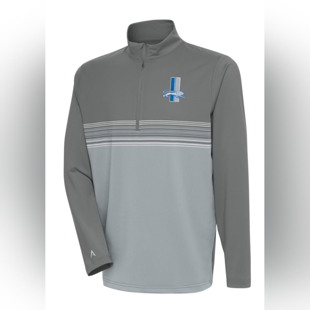 Men's Detroit Lions Antigua Quarter-zip Pullover